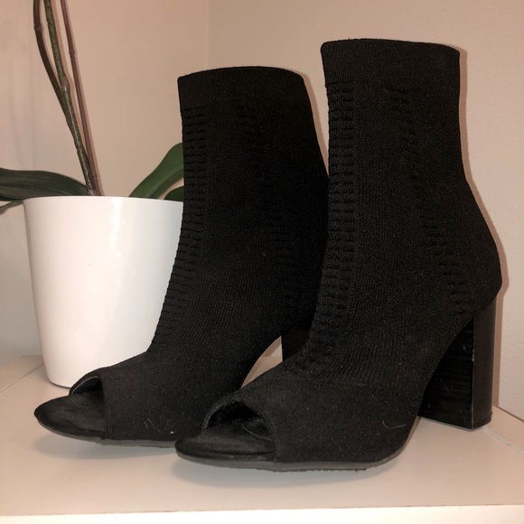 black open toe booties target